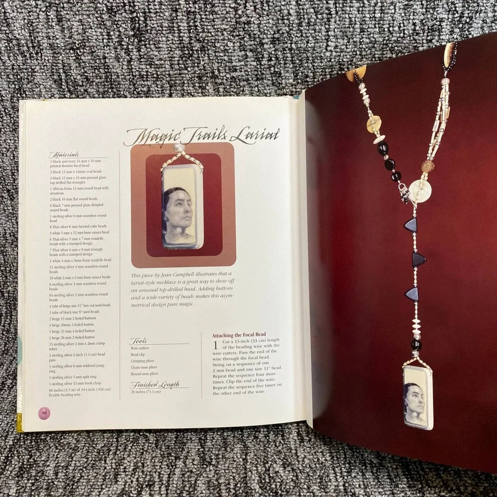 Lark Books One Big Beautiful Bead Sarah McConnell Hardcover Jewelry Making Craft